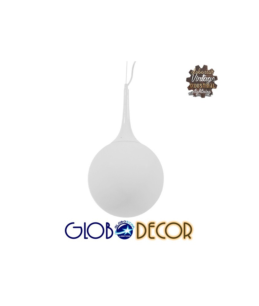GLOBOSTAR® SPHERE 01143 Μοντέρνο Κρεμαστό Φωτιστικό Οροφής με Ντουί 1 x E27 AC 220-240V IP20 - Λευκό - Μ25 x Π25 x Υ46.5cm